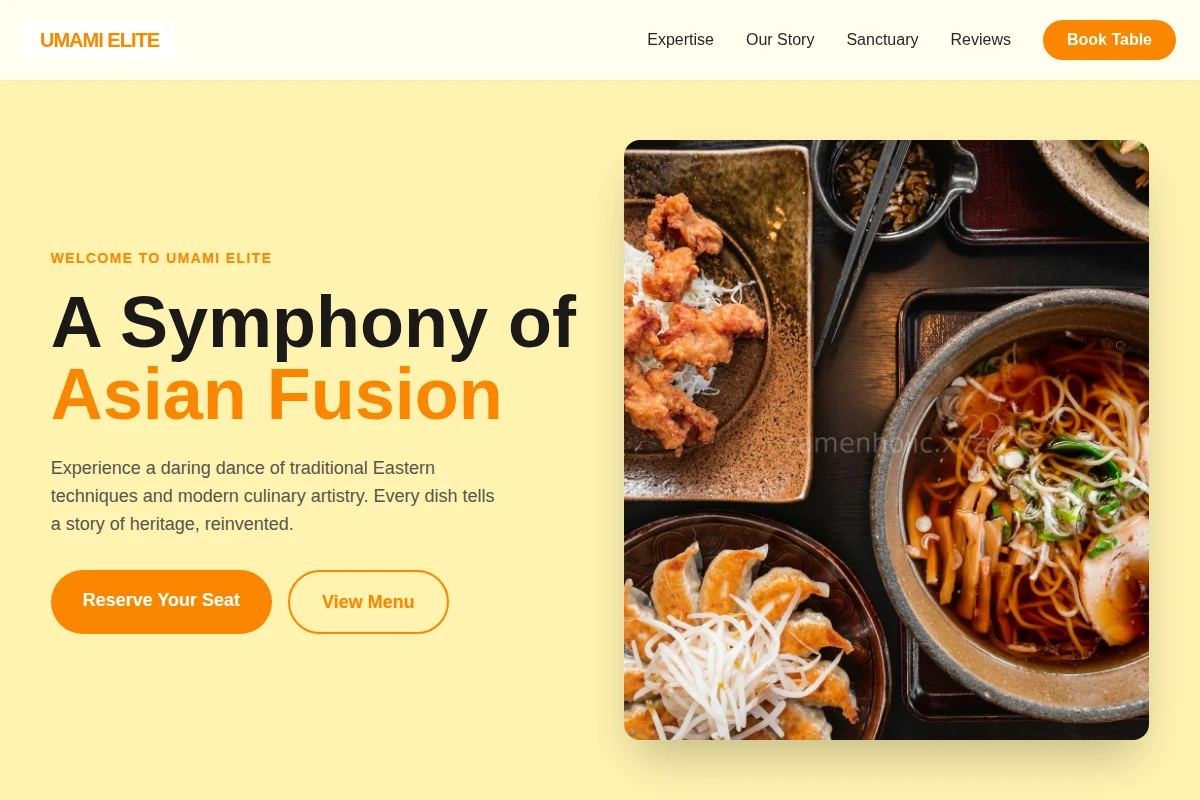 Chef Asian Fusion Food