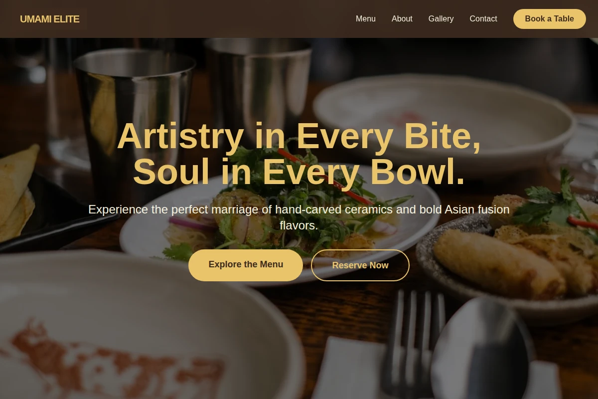 Ceramic Asian Fusion Food