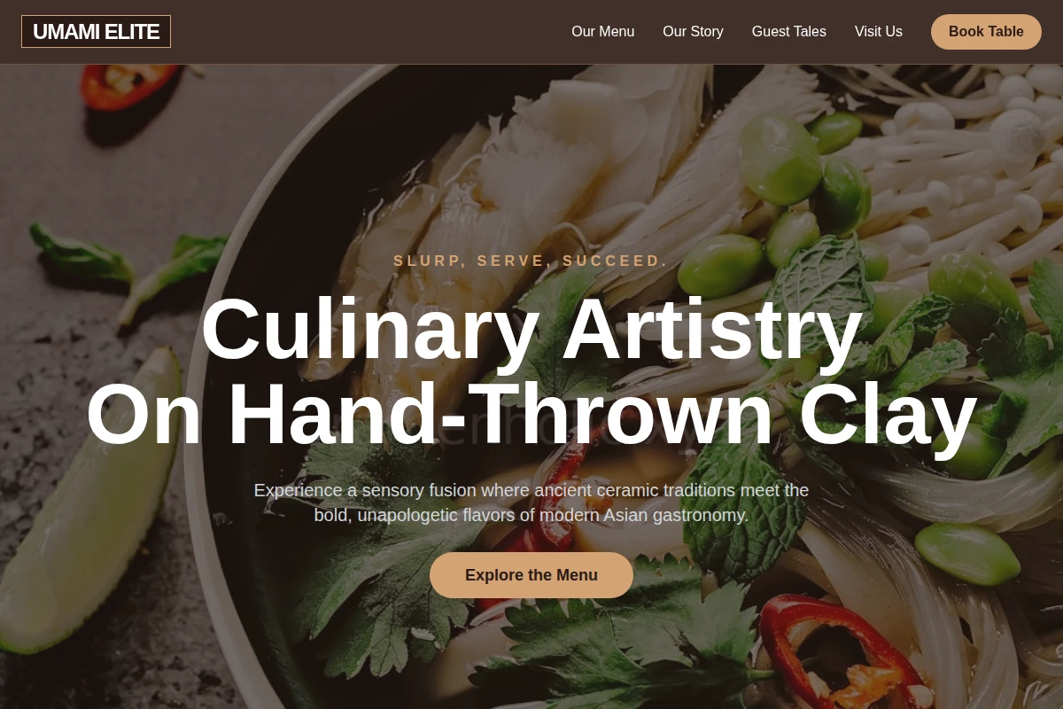 Ceramic Asian Fusion Food
