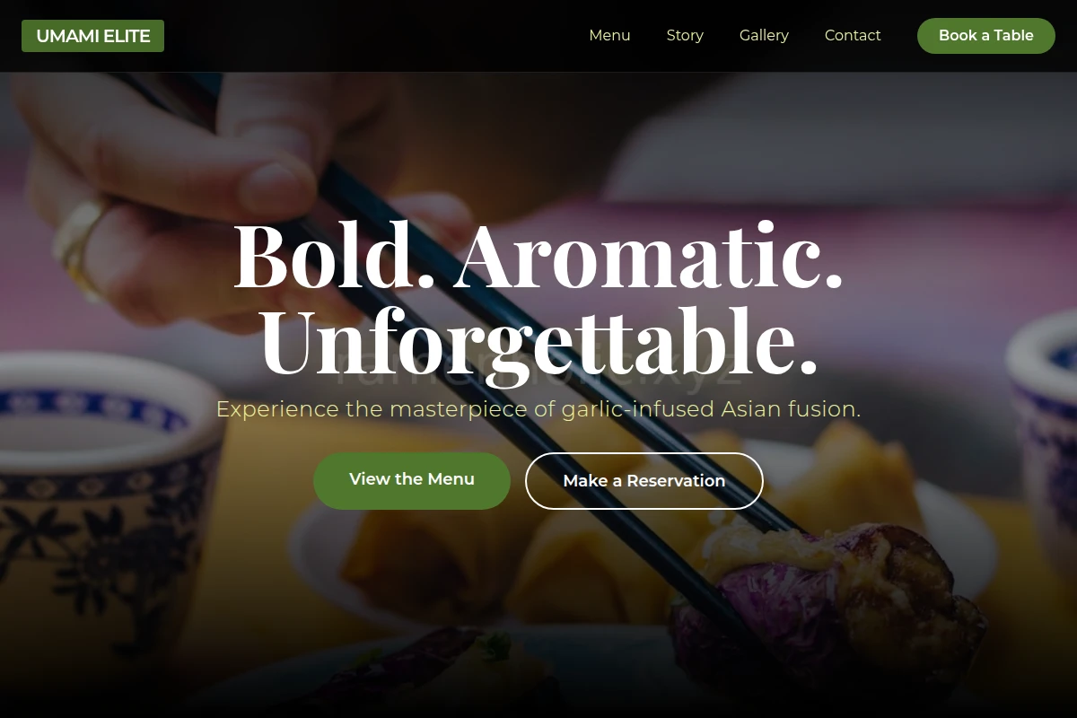 Garlic Asian Fusion Food