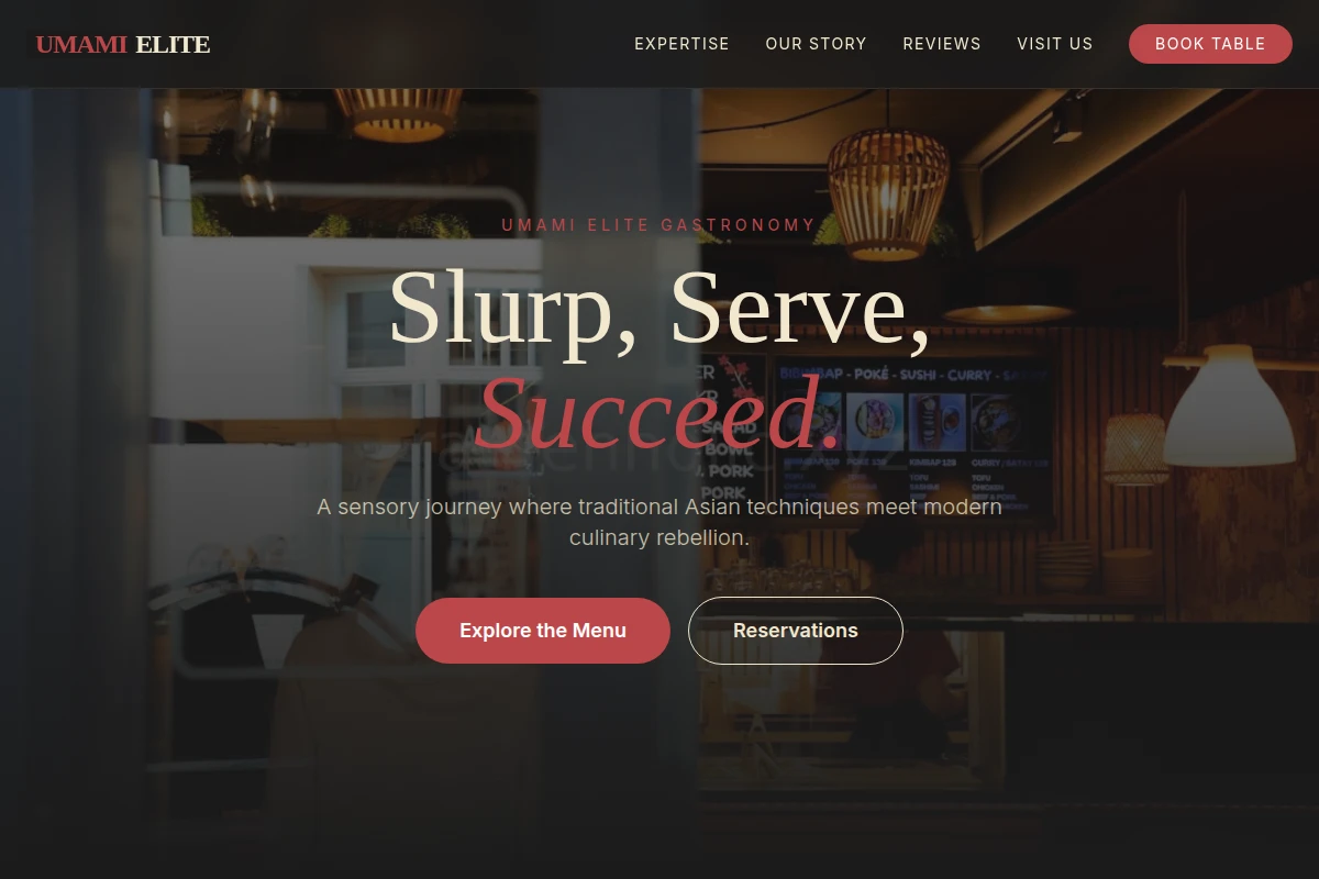 Gourmet Asian Fusion Food