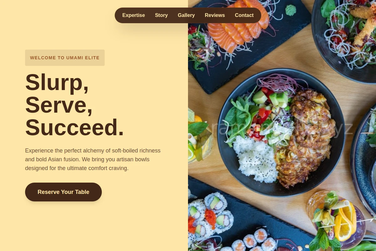 Soft-boiled Asian Fusion Food