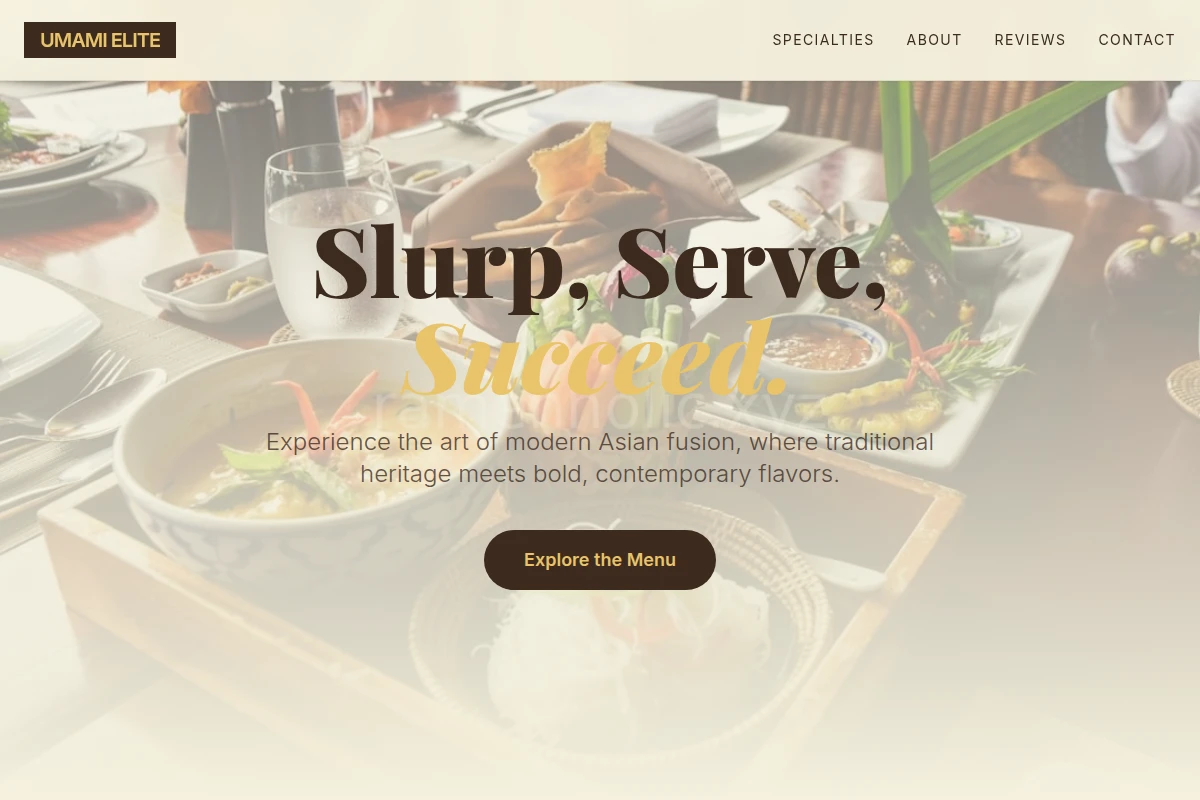 Gourmet Asian Fusion Food